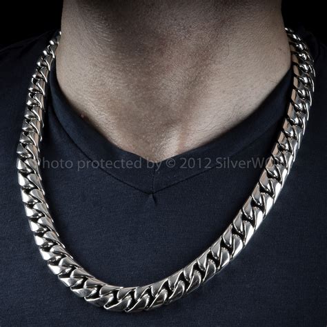 Heavy Silver Chains for Men | Curb, Figaro & Cuban in 925 Silver ...