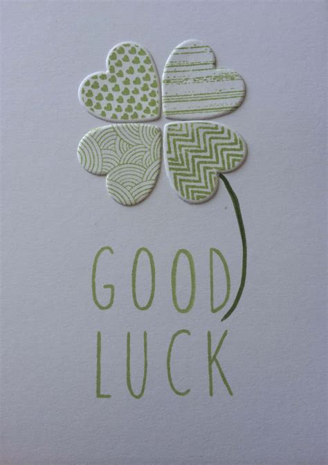 Download A Card With A Clover And The Words Good Luck | Wallpapers.com