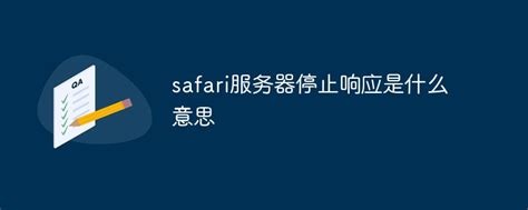safari服务器停止响应是什么意思-常见问题-PHP中文网