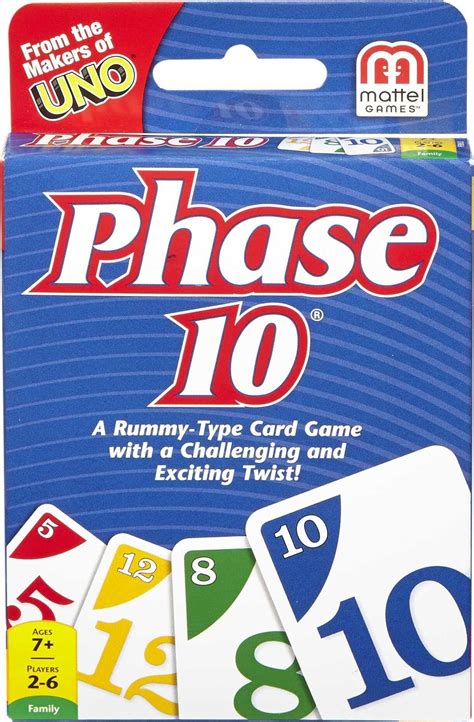 Phase 10 Card Game for 2-6 Players Ages 7 Years and Up - Walmart.com