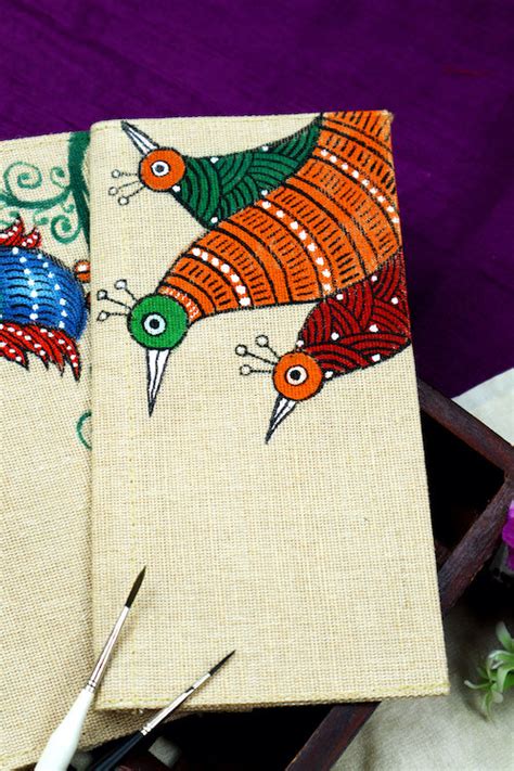 Diorama Designs Jute Hanpainted Gond Tribe Envelope - Set Of 4 – Okhaistore