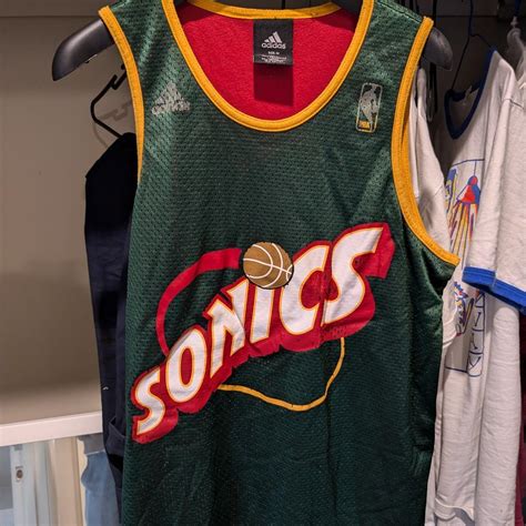 ADIDAS SEATTLE SUPERSONICS JERSEY - MEDIUM - $20... - Depop