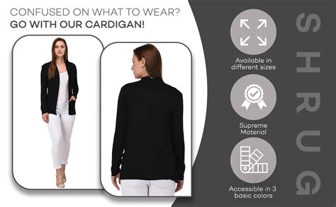 ESPRESSO Women's Rayon Open Neck Shrug (ESP-3050-S_Black_S) : Amazon.in ...