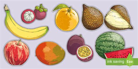 Tripical Fruit Cutouts