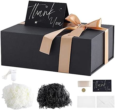 Gift Box Set Black 11x8x4 inches, Large Gift Box with Magnetic Lid ...
