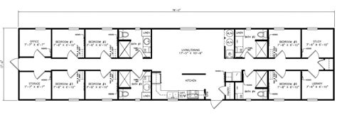 6-Bedroom Mobile Home Floor Plan