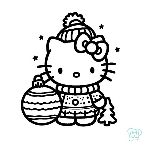 34 Hello Kitty Christmas Coloring Pages - Print Free