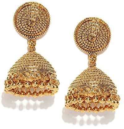 Chic Golden Jhumkas That Will Jazz Up Your Ethnic Look | WhatsHot Delhi Ncr