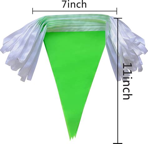 Buy Consummate 100 Feet Green Pennant Banners Flags String Hanging ...