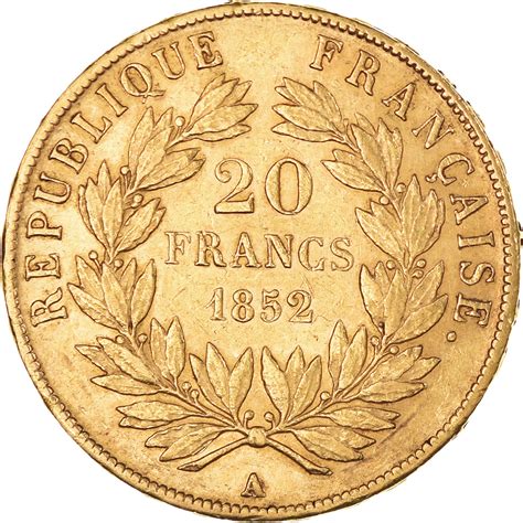 Coin, France, 20 Francs, 1852, Paris, , Gold, KM:774, Gadoury:1060