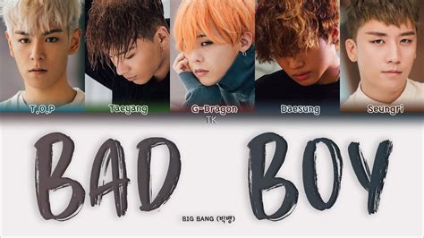 BIG BANG – Bad Boy [ПЕРЕВОД НА РУССКИЙ/КИРИЛЛИЗАЦИЯ Color Coded Lyrics ...