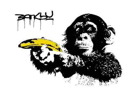 Monkey With Banana - Banksy - Life Size Posters by Banksy | Buy Posters ...