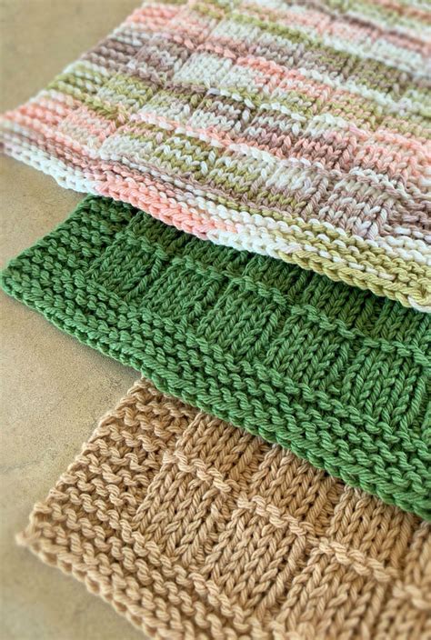Learn to Knit! Bars and Stripes Dishcloth - FREE knitting Pattern ...
