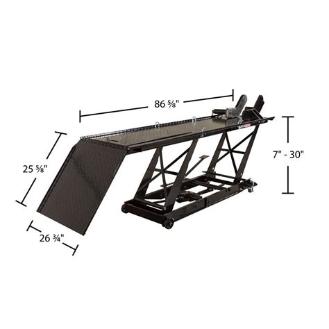 Buy Black Widow Hydraulic Motorcycle Lift Table - 1,000 lb. Capacity ...