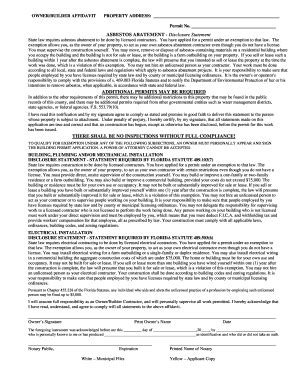 Fillable Online ASBESTOS ABATEMENT - Disclosure Statement Fax Email ...
