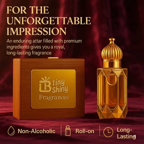 Rose Attar Roll-On | 100% Pure Gulab Itra | Alcohol-Free | Tiny Shiny ...