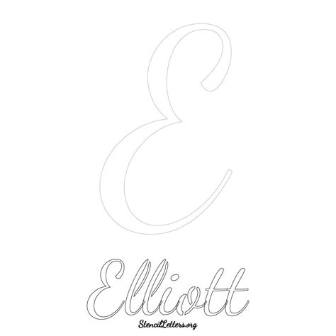 Elliott Free Printable Name Stencils with 6 Unique Typography Styles ...