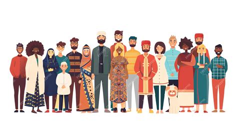 A diverse group of people from different cultures and backgrounds are ...