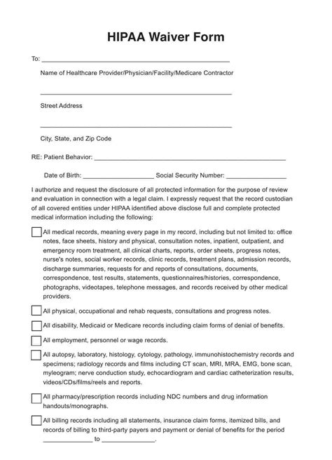 HIPAA Release Form Florida & Example | Free PDF Download