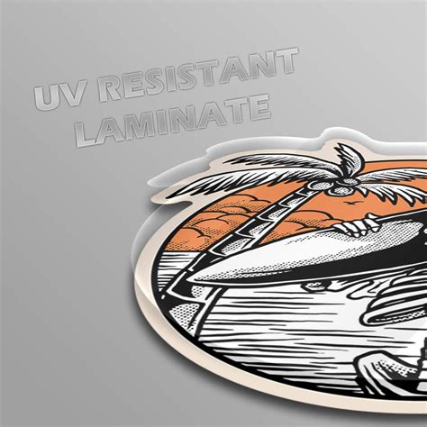 Buy JMM Industries Surfer Skeleton Sticker Decal Dude Hang Ten Rest in ...