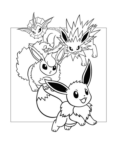 Eevee Coloring Pages – Printable Coloring Pages. FREE