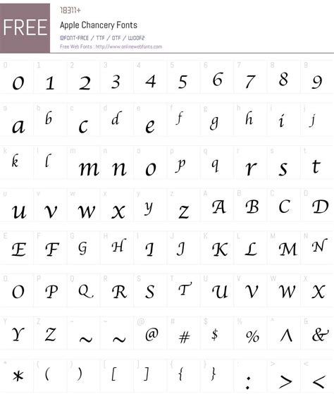 Apple Chancery 1.0 Fonts Free Download - OnlineWebFonts.COM