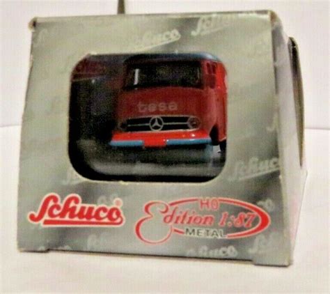 Buy SCHUCO 1:87 HO 25224 MERCEDES BENZ MB L319 Box Van TESA FILM Red ...