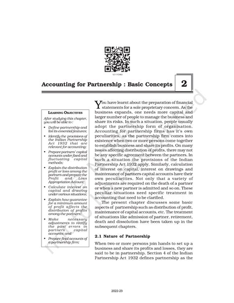 Accounting for partnership firms - Y ou have learnt about the ...