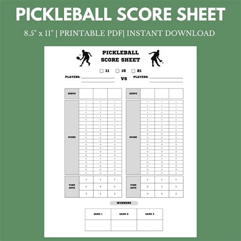 Pickleball Shootout Score Sheet at Corene Parisi blog