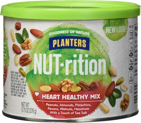 Amazon.com : NUT-rition Heart Healthy Nut Mix (9.75 oz Canister, Pack of 3) - Variety Nut Mix ...