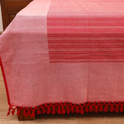 Bijnor Pure Handloom Cotton Double Bed Sheet (96 x 76 in)