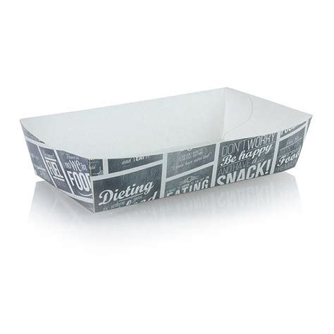 Disposable French fries L, 150 x 70 x 35 mm, cardboard, chalk concept ...