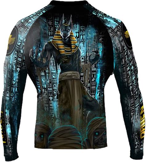 Buy Raven Fightwear Men's The Gods of Egypt Anubis Rash Guard MMA BJJ ...
