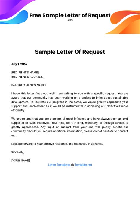 Request Letter Format Sample 的图像结果