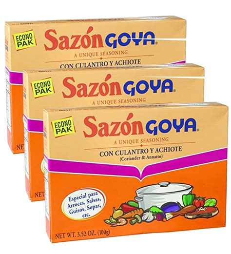 Sazon Goya Culantro & Achiote (3 Packs with 60 packets total) - Walmart.com
