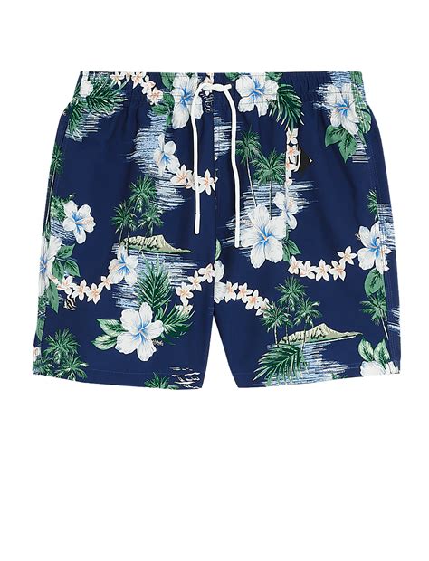 Buy Quick Dry Hawaiian Print Swim Shorts at Marks & Spencer
