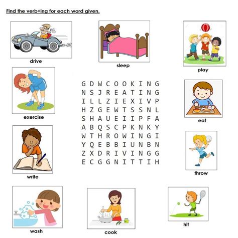 Go Verb ING Worksheet 的图像结果