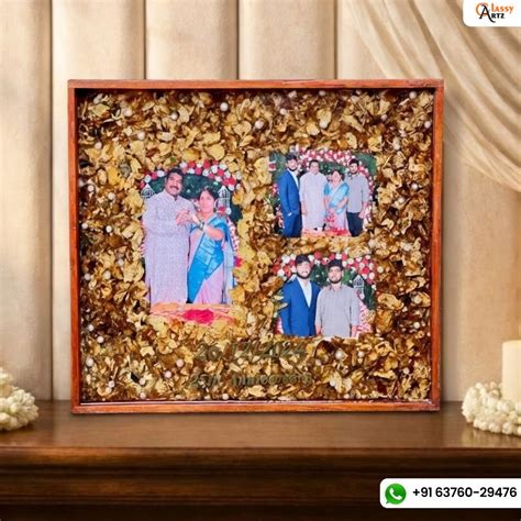 15 by 18 inches Wooden Frame with Preserved 25th Anniversary Memories ...