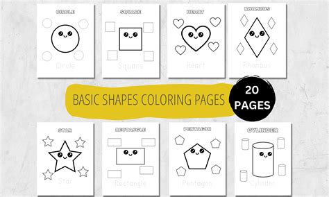 Simple Shapes Coloring Pages Preschoolers