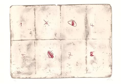 Antoni Tapies Print Toile Pliee Et Chiffres For Sale I ARTEDIO