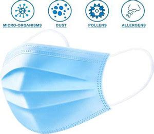 Amkey Surgical Face Mask 3 Ply protection Face Mask pack of 20 pcs ...