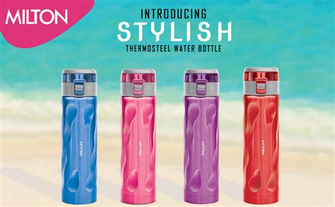 Milton Stylish 500 Thermosteel Hot or Cold Water Bottle, 500 ml, Purple ...