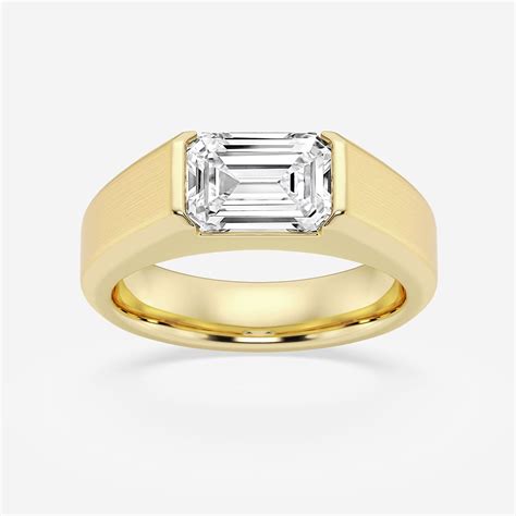 Buy Prestige Emerald Mens Ring Online | Lab Grown Diamonds | Evolvd ...