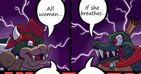 super mario, Bowser, King K. Rool / Queens vs Thots - pixiv