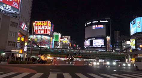 【HD動画素材NVC003】東京、夜景、西口、新宿大ガード、車載 | Sampling Air Japan