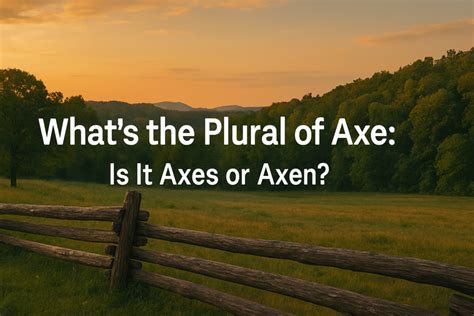 Plural of Axe: Axes or Axen?Grammarpost