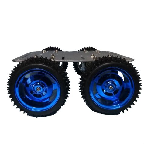 85MM Rubber Large Robot Smart Car Wheel Blue Color – Robocraze