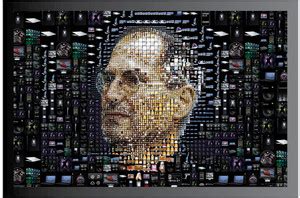 Steve Jobs Frame Poster For Room Synthetic Wood Gloss Lamination F2 ...