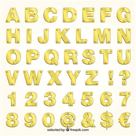 Goldenes Alphabet Animation Bilder - Kostenloser Download auf Freepik