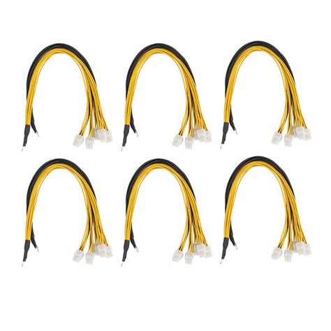 Buy 6 Pack 6 Pin Connector Server Power Supply Cable PCIe Express for ...